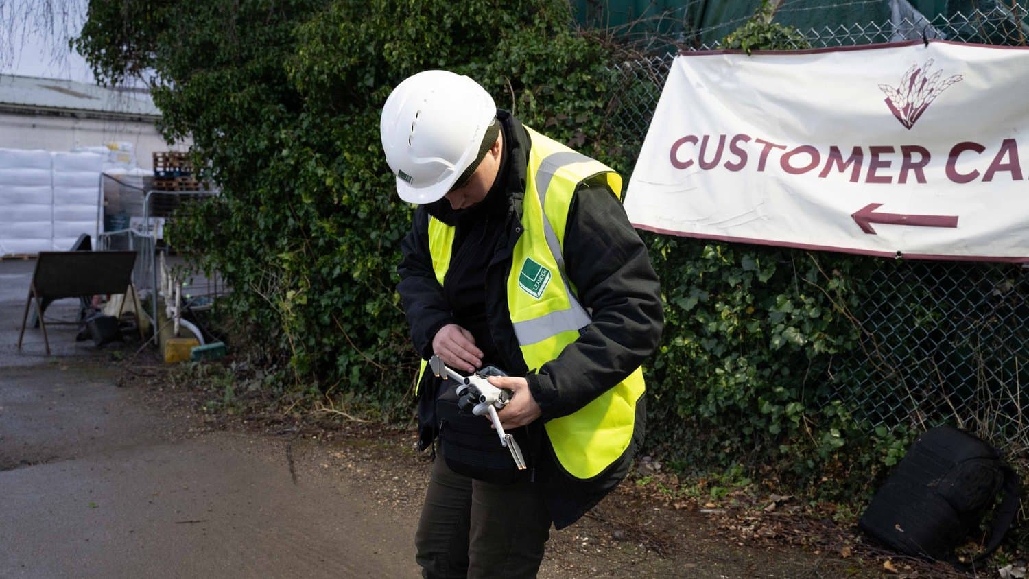 Drone operator on location