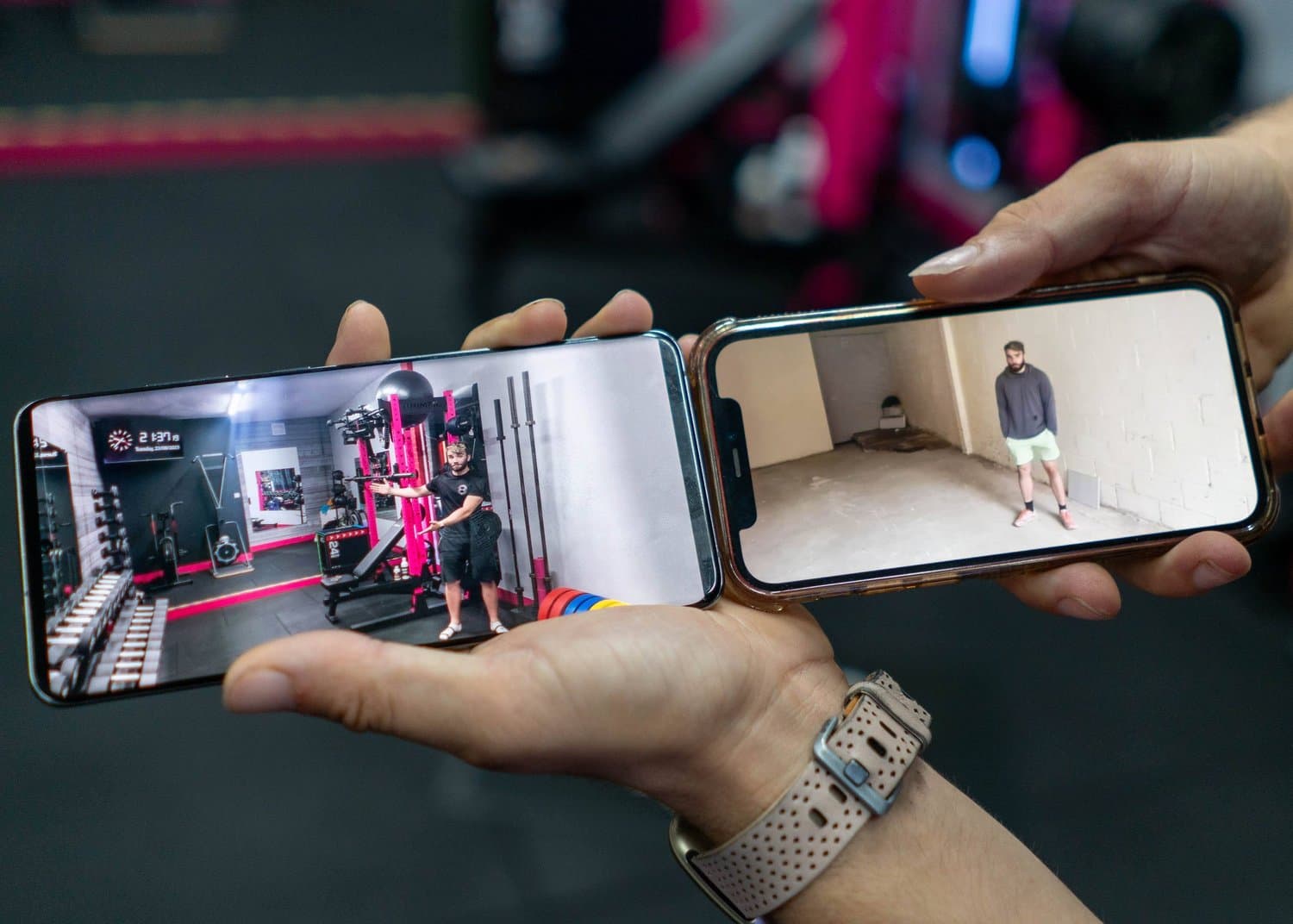Gym video content on smartphones